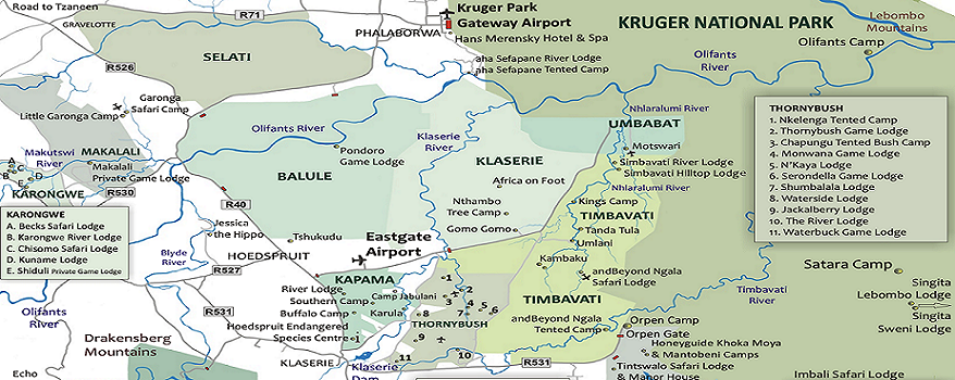Kruger Park Map
